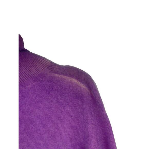(Nude) Wool Blend Shoulder Cut Out Purple Turtleneck Sweater Size 38 - Picture 6 of 8